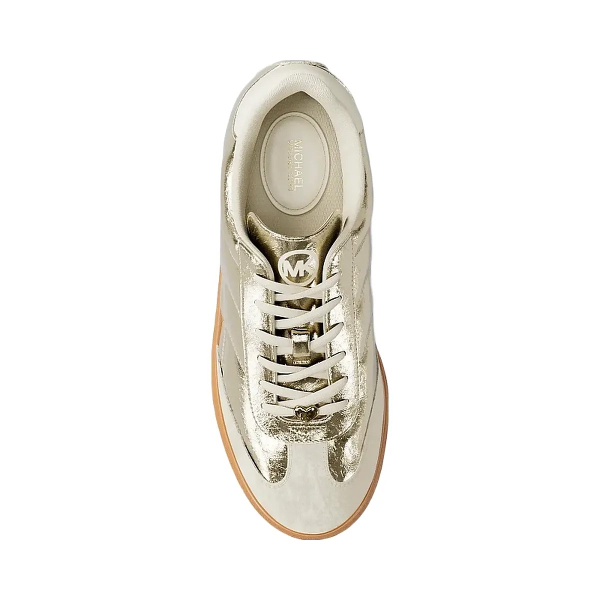 Michael Kors Sammy Metallic Sneaker Pale Gold - HypeFly India View 5