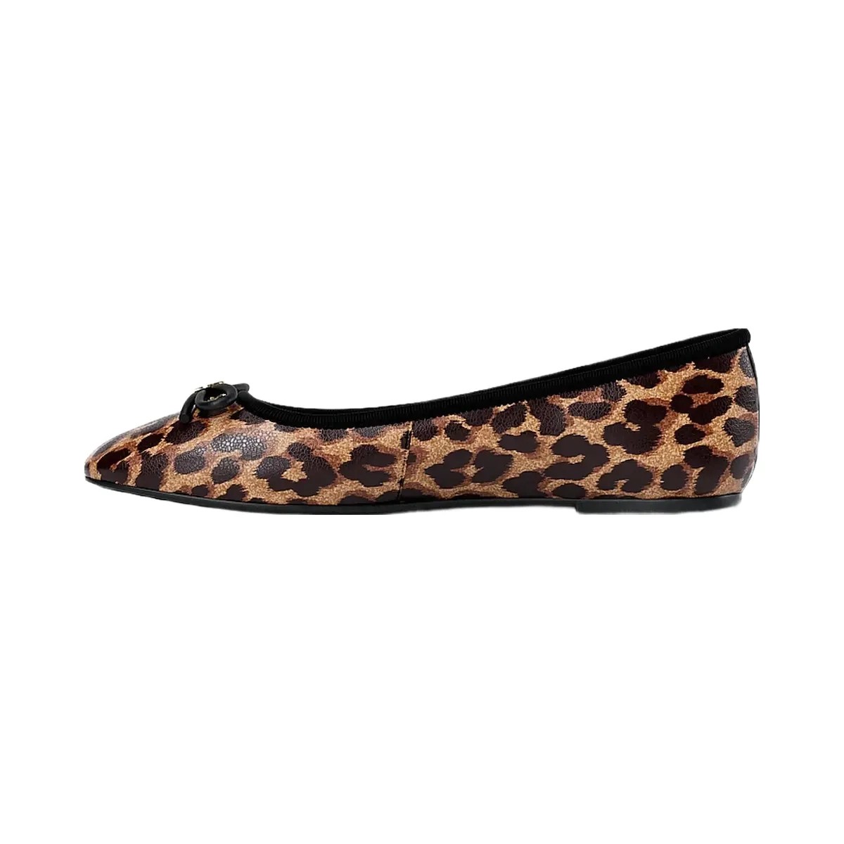 Michael Kors Savannah Leopard Print Ballet Flat Dk Camel Mlt - HypeFly India View 3