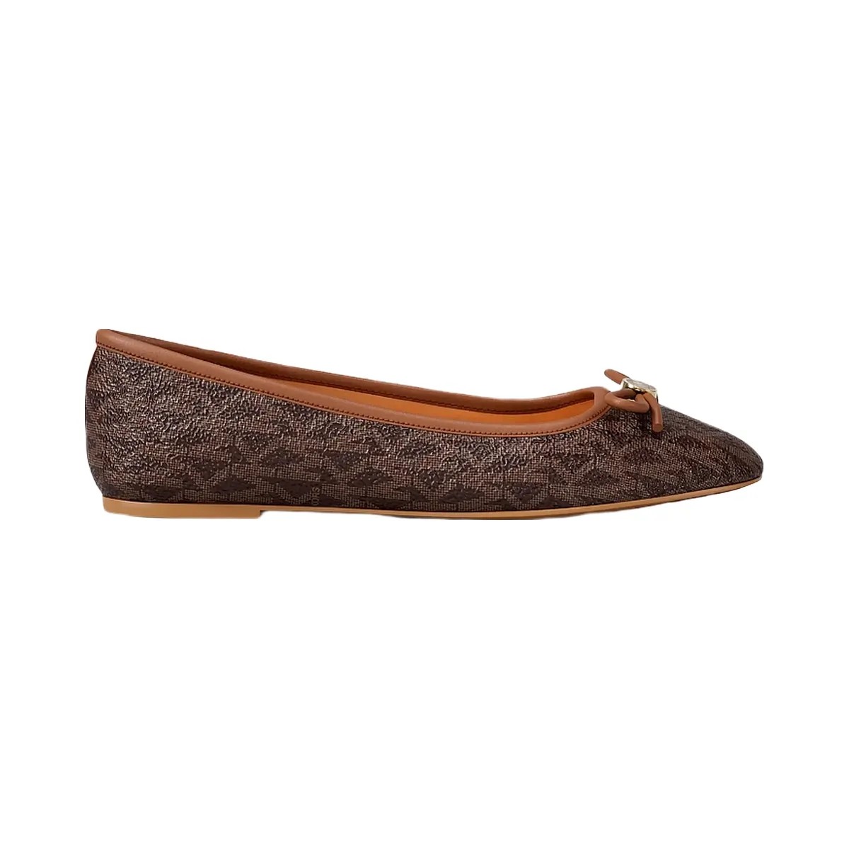 Michael Kors Savannah Signature Logo Ballet Flat Brown - HypeFly India View 2