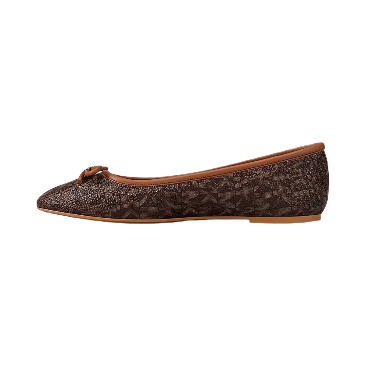 Michael Kors Savannah Signature Logo Ballet Flat Brown - HypeFly India View 3