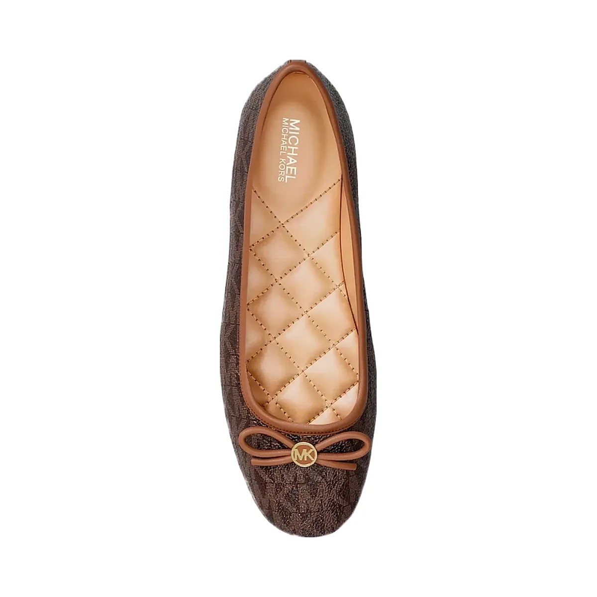 Michael Kors Savannah Signature Logo Ballet Flat Brown - HypeFly India View 5
