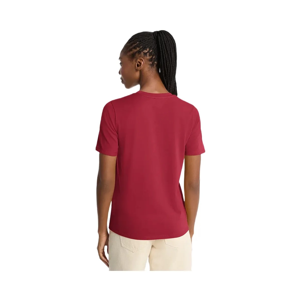 Michael Kors Sequined Logo Cotton T-Shirt Maroon - HypeFly India View 2