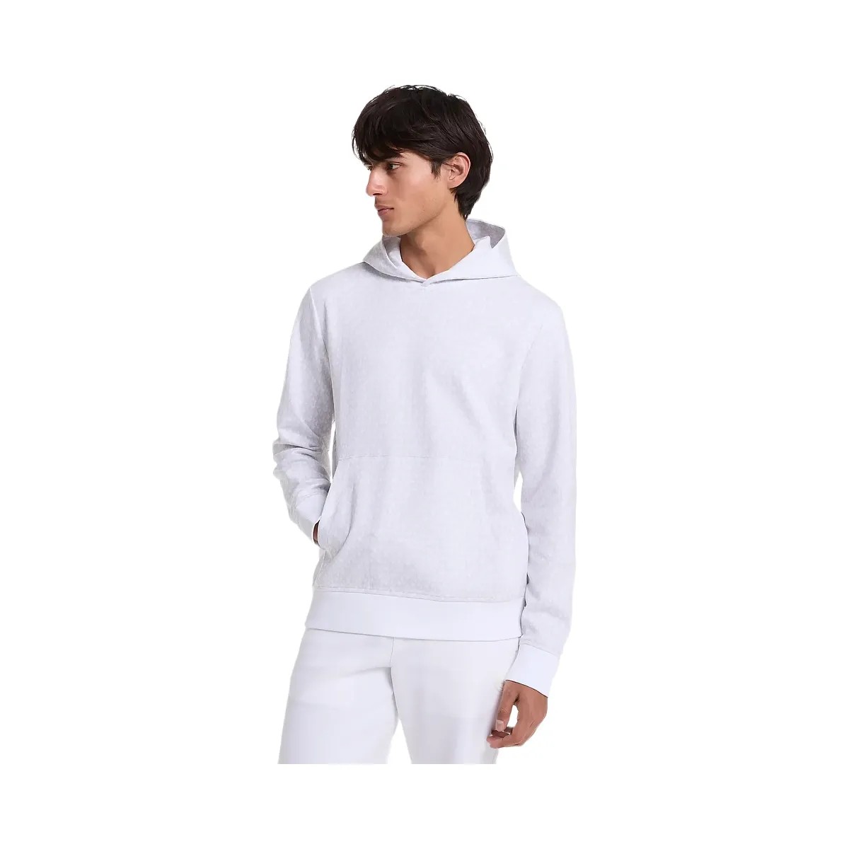 Michael Kors Signature Logo Cotton Blend Hoodie White - HypeFly India View 1