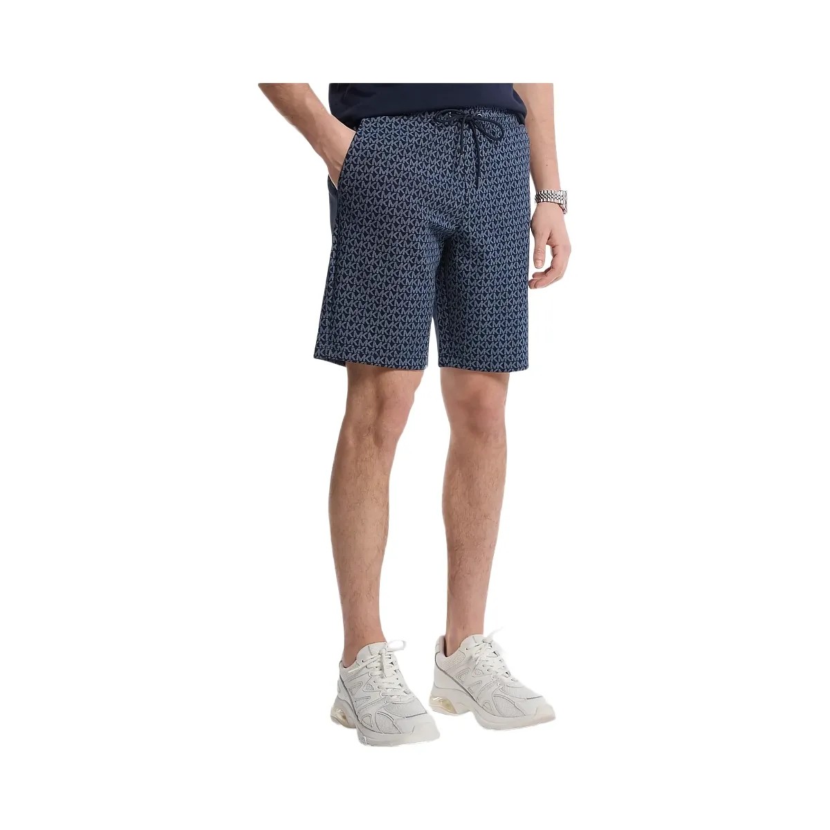 Michael Kors Signature Logo Cotton Blend Shorts - HypeFly India View 1