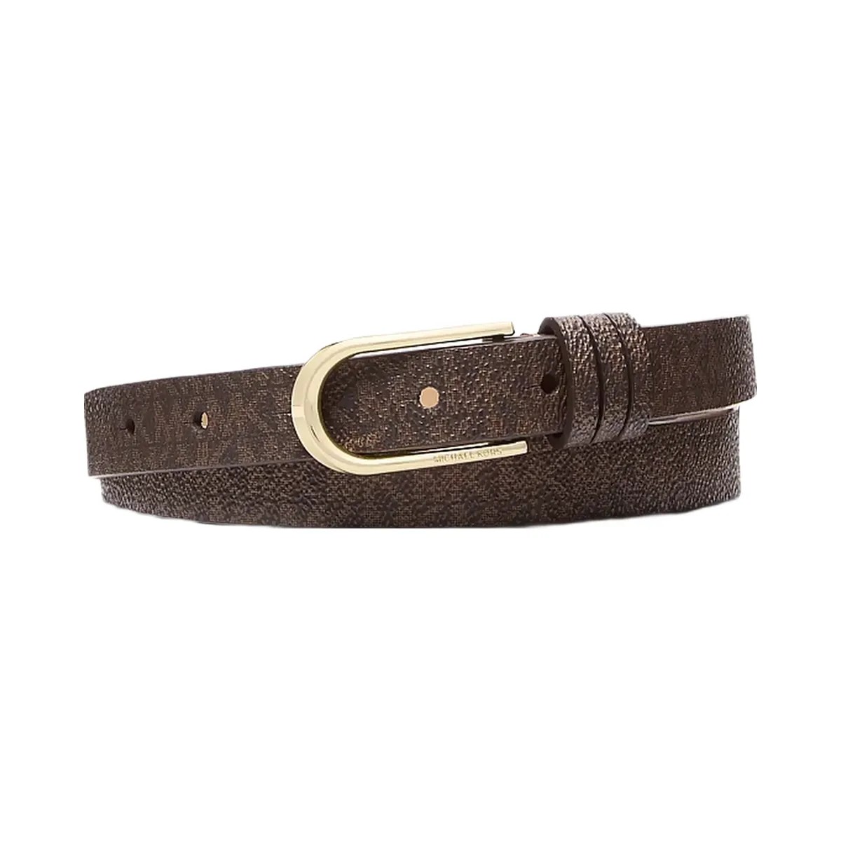 Michael Kors Signature Logo Skinny Belt Brown - HypeFly India View 1