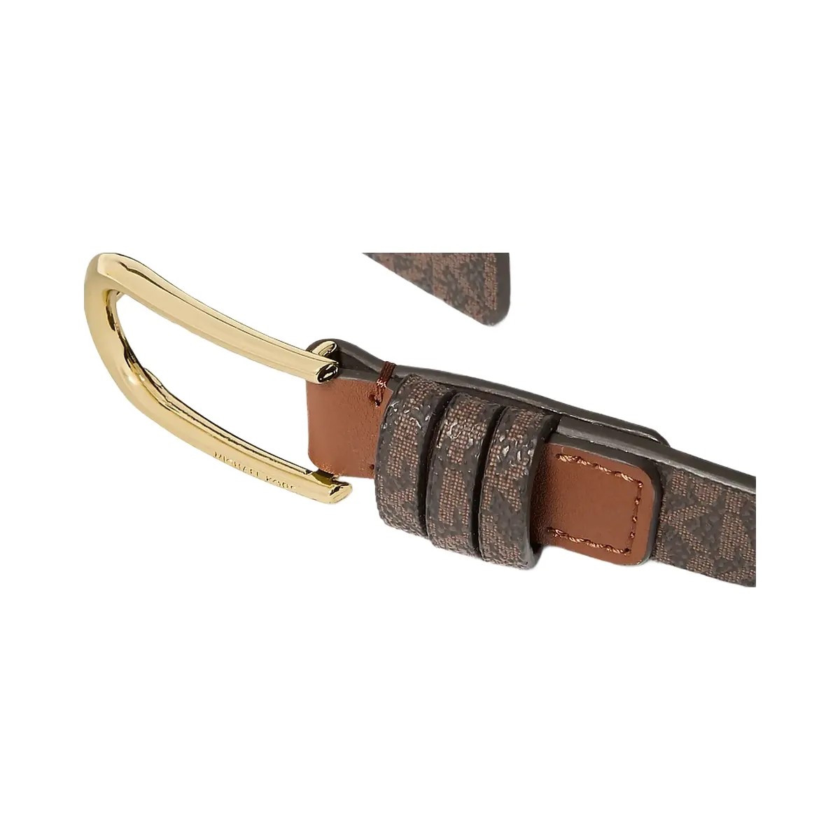 Michael Kors Signature Logo Skinny Belt Brown - HypeFly India View 2