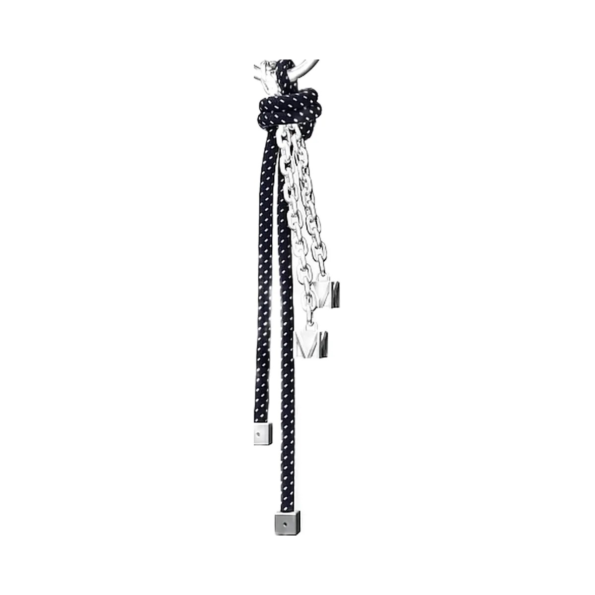 Michael Kors Silver-Tone and Speckled Cord Bag Charm Dress Blues - HypeFly India View 2