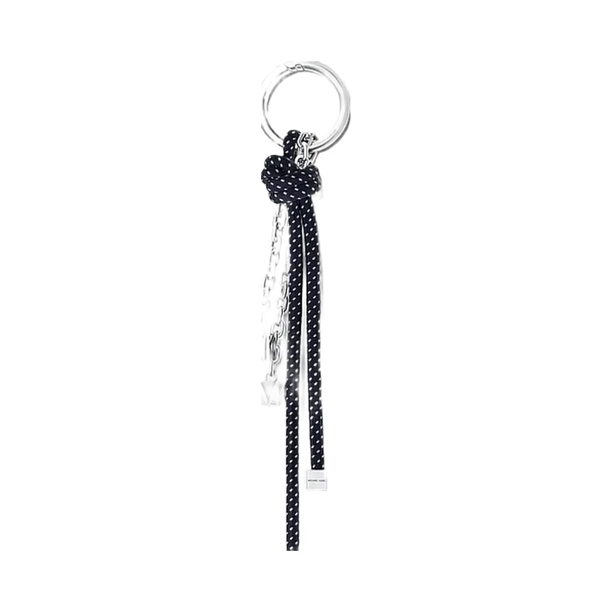 Michael Kors Silver-Tone and Speckled Cord Bag Charm Dress Blues - HypeFly India View 3