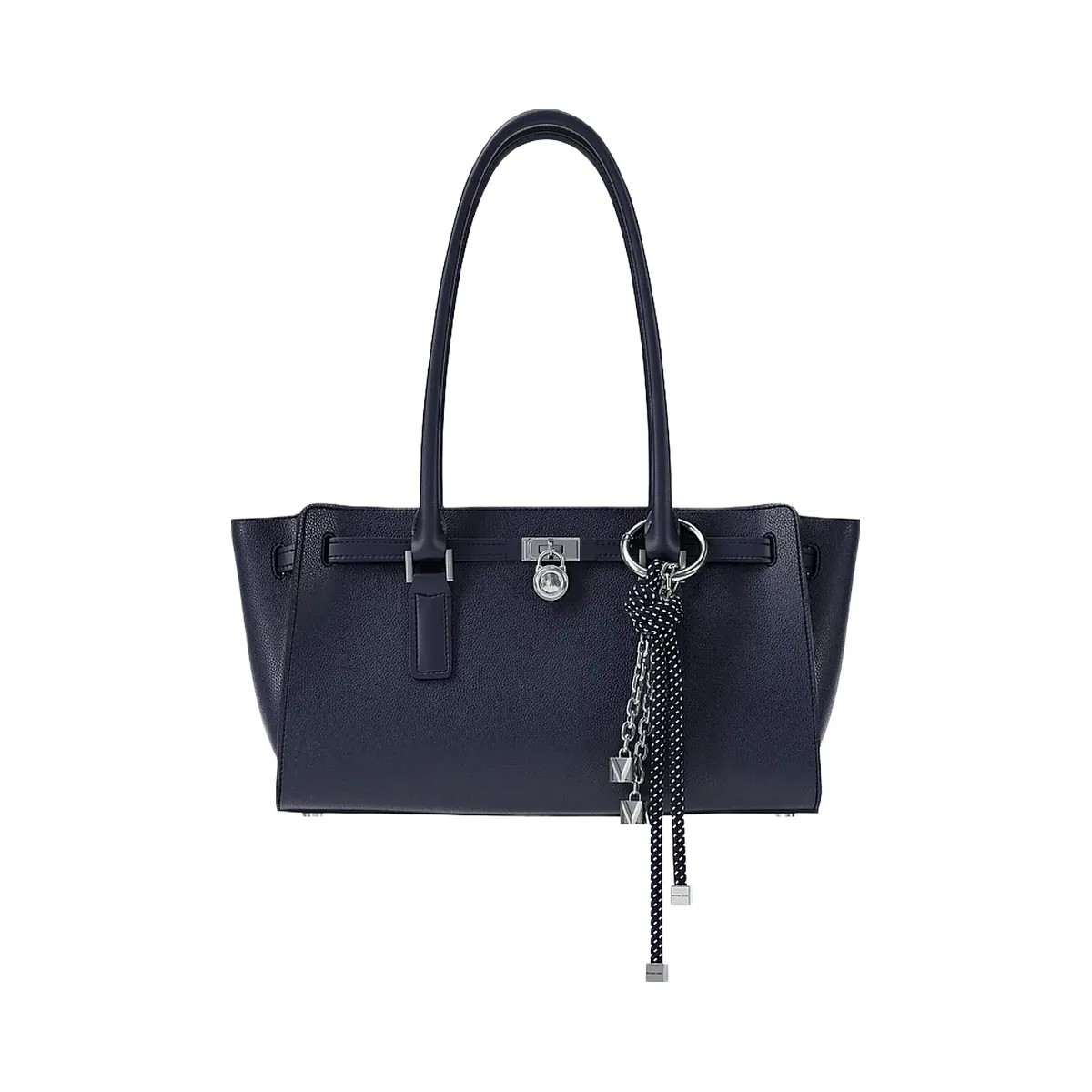Michael Kors Silver-Tone and Speckled Cord Bag Charm Dress Blues - HypeFly India View 4