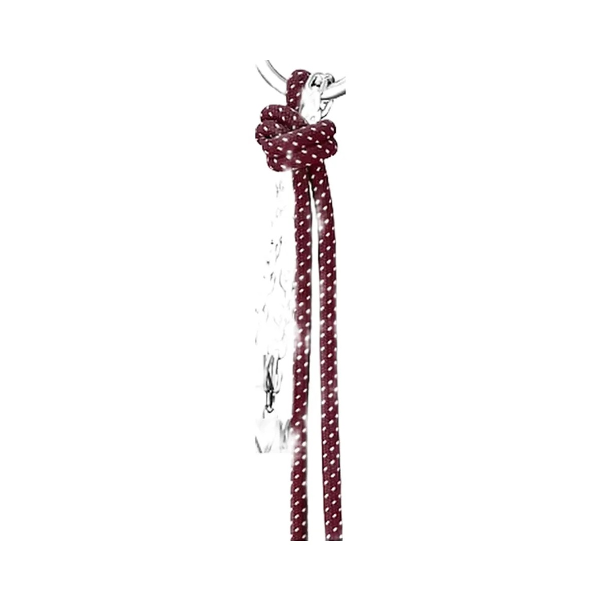 Michael Kors Silver-Tone and Speckled Cord Bag Charm Oxblood - HypeFly India View 1