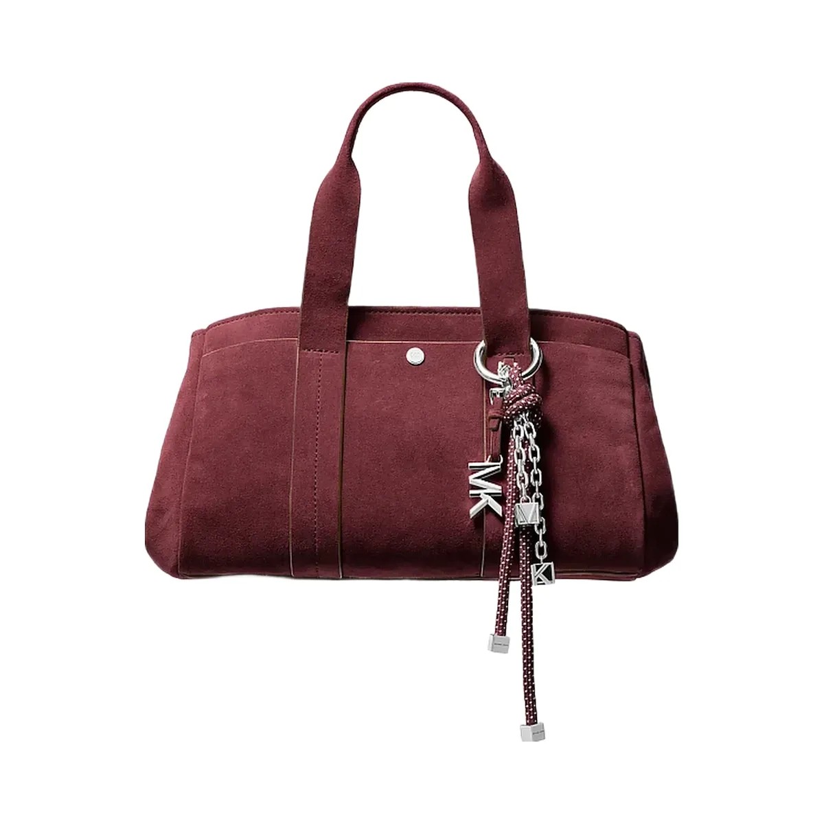 Michael Kors Silver-Tone and Speckled Cord Bag Charm Oxblood - HypeFly India View 4