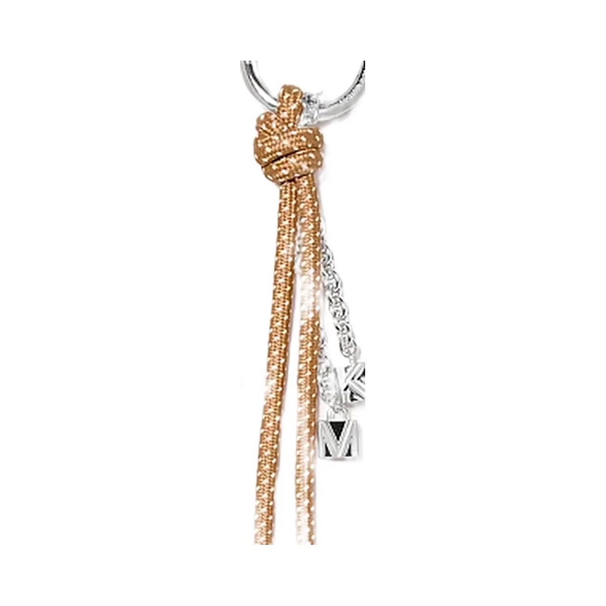 Michael Kors Silver-Tone and Speckled Cord Bag Charm Peanut - HypeFly India View 3