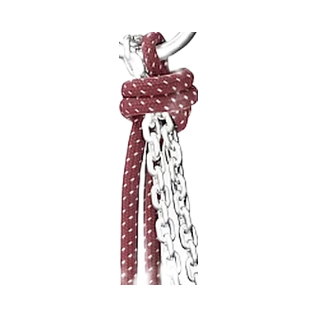 Michael Kors Silver-Tone and Speckled Cord Bag Charm Rosewood - HypeFly India View 2