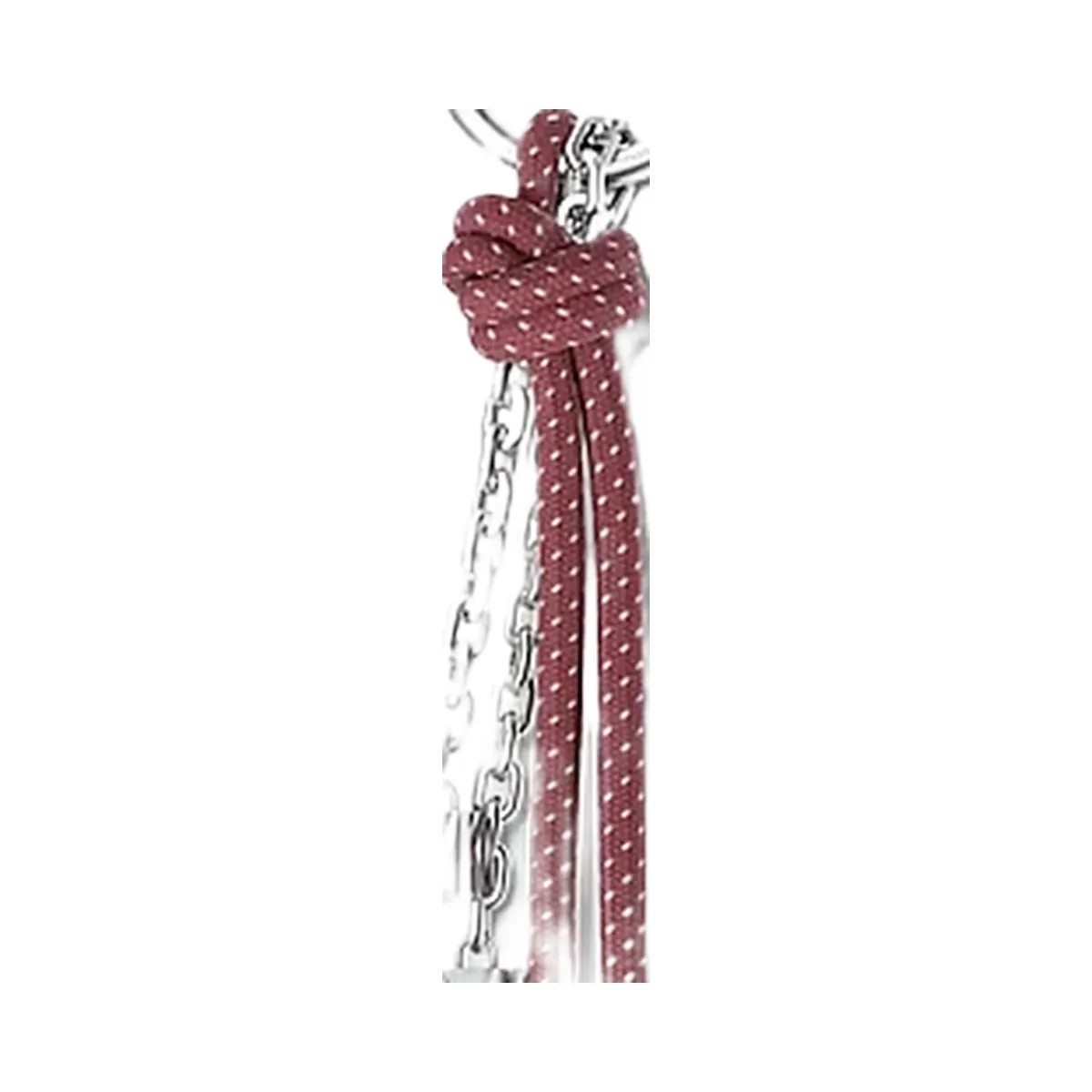 Michael Kors Silver-Tone and Speckled Cord Bag Charm Rosewood - HypeFly India View 3