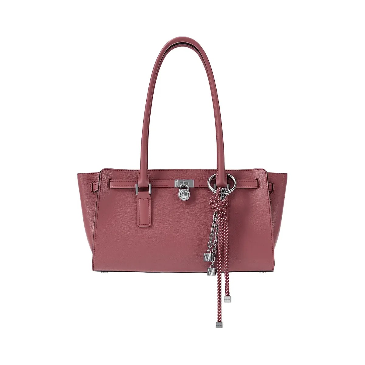 Michael Kors Silver-Tone and Speckled Cord Bag Charm Rosewood - HypeFly India View 4