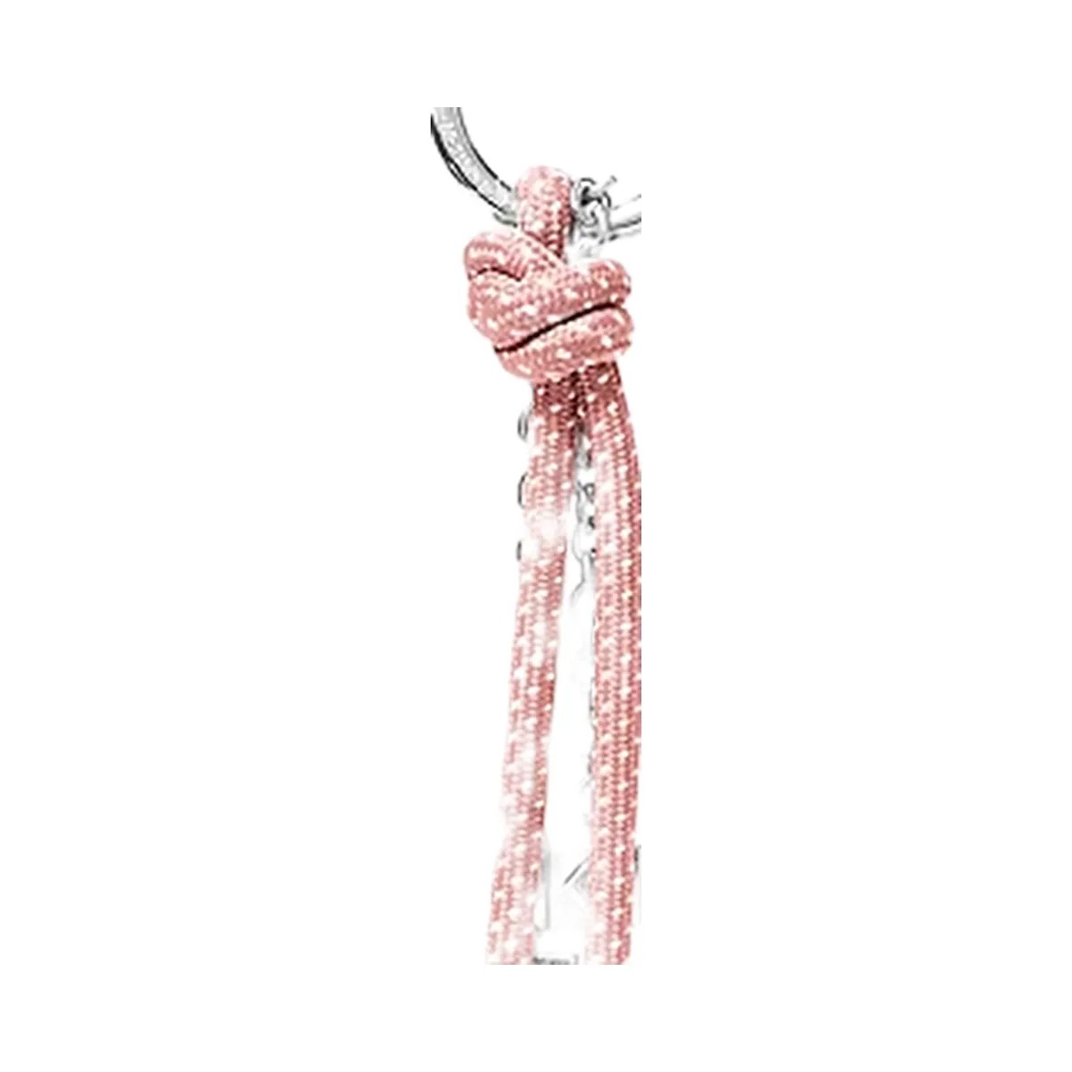 Michael Kors Silver-Tone and Speckled Cord Bag Charm Smokey Rose - HypeFly India View 2