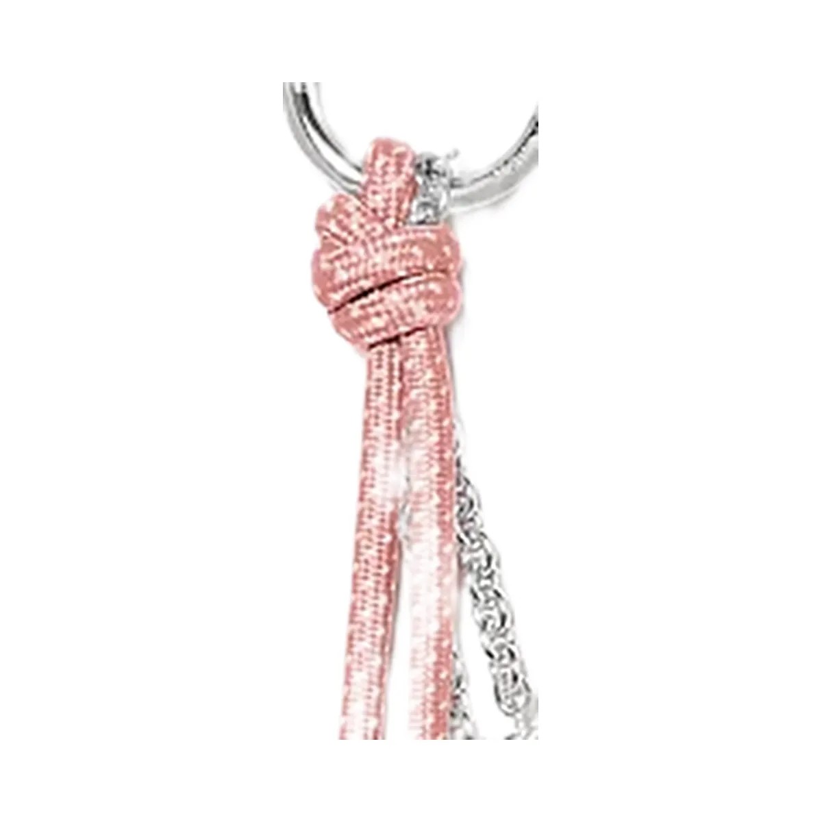 Michael Kors Silver-Tone and Speckled Cord Bag Charm Smokey Rose - HypeFly India View 3