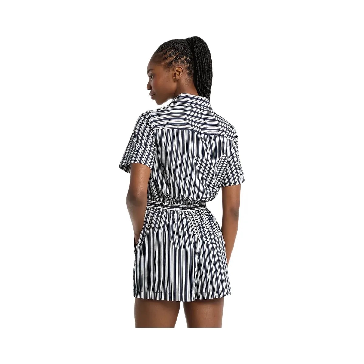 Michael Kors Striped Cotton Poplin Romper Midnightblue - HypeFly India View 2