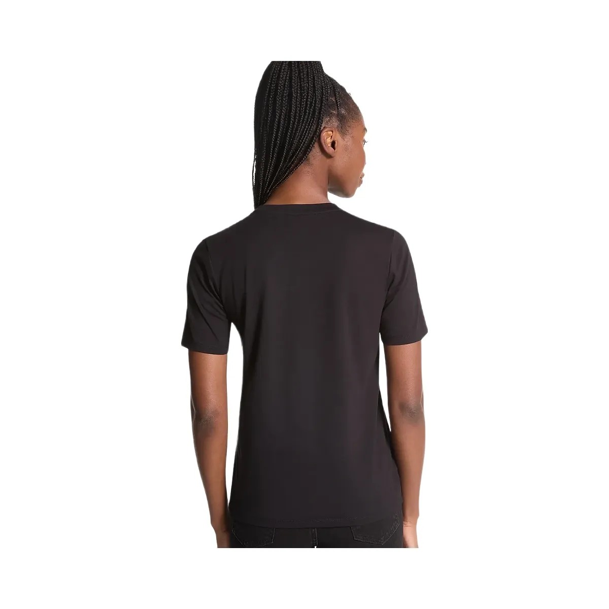 Michael Kors Studded Logo Charm Organic Cotton Jersey T-Shirt Black - HypeFly India View 2
