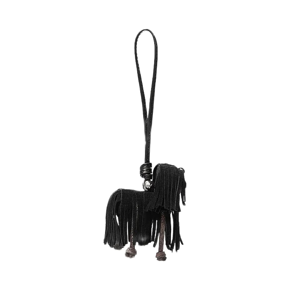Michael Kors Suede Shaggy Dog Bag Charm Black - HypeFly India View 1