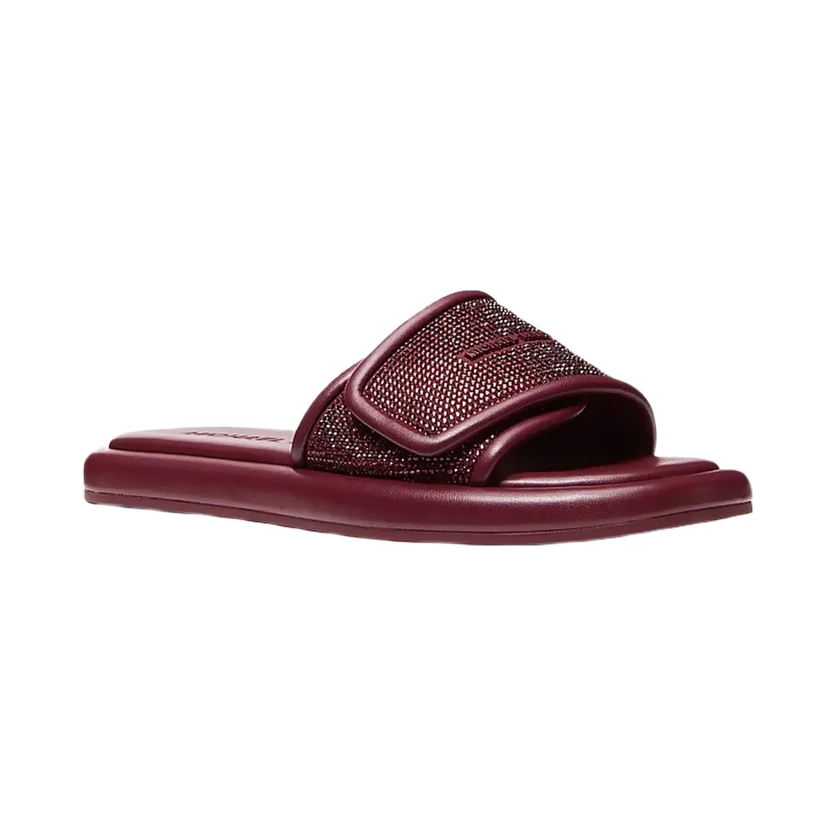 Michael Kors Suki Embellished Slide Sandal Oxblood - HypeFly India View 1