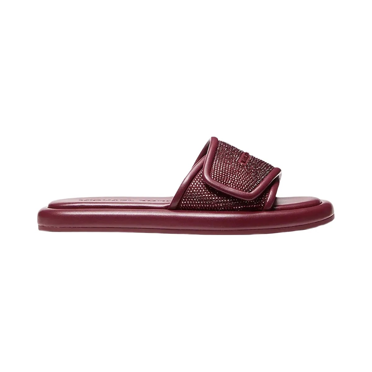Michael Kors Suki Embellished Slide Sandal Oxblood - HypeFly India View 2