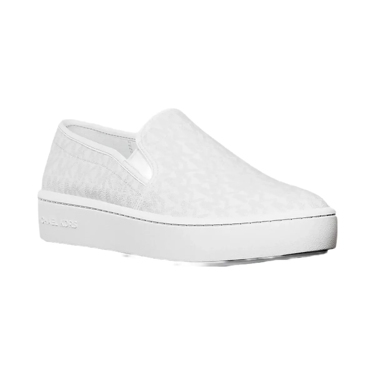 Michael Kors Teddi Signature Logo Slip-On Sneaker Bright Wht - HypeFly India View 1