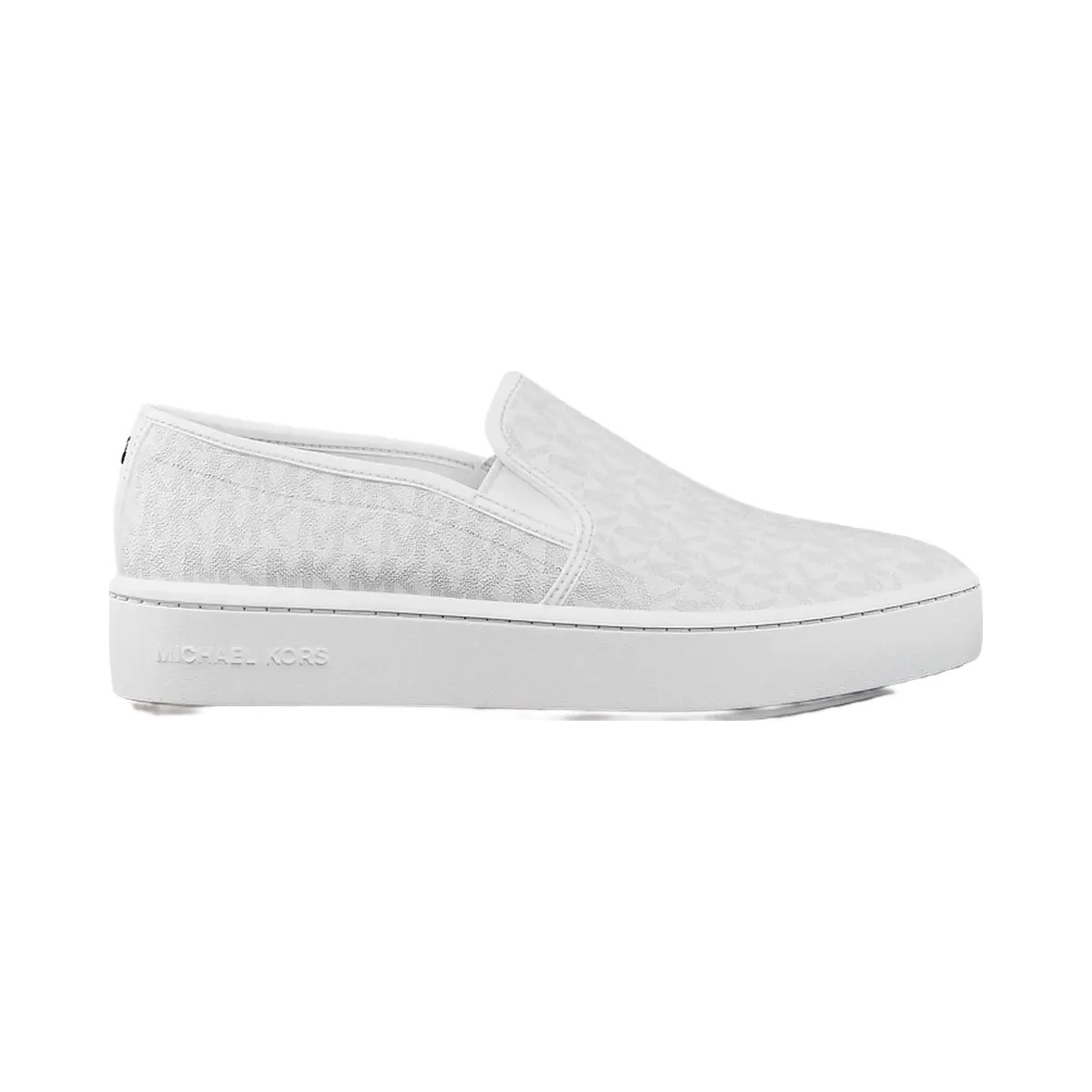 Michael Kors Teddi Signature Logo Slip-On Sneaker Bright Wht - HypeFly India View 2