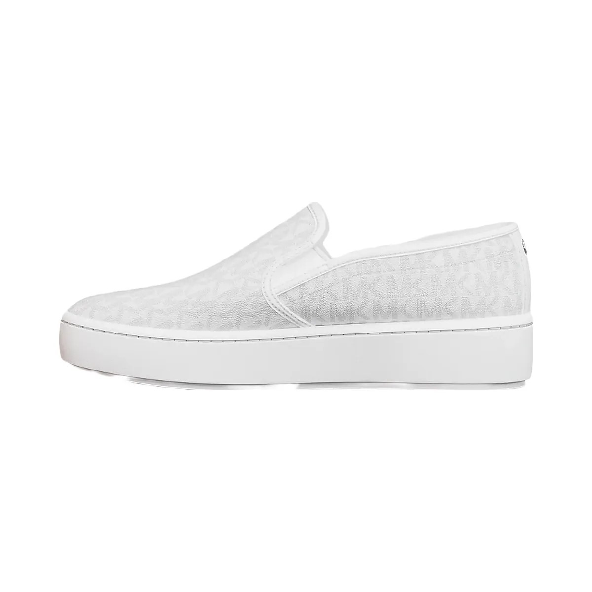 Michael Kors Teddi Signature Logo Slip-On Sneaker Bright Wht - HypeFly India View 3