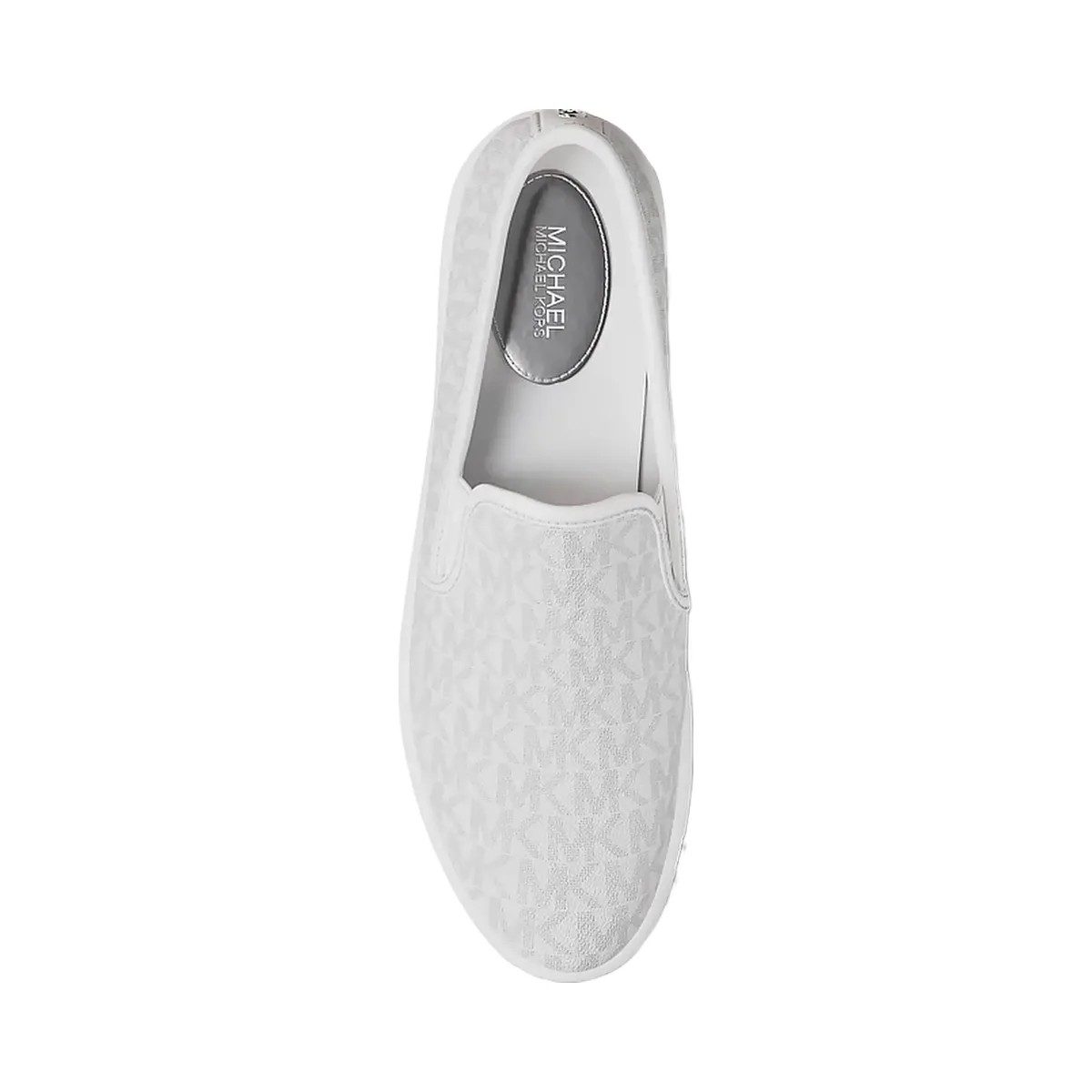 Michael Kors Teddi Signature Logo Slip-On Sneaker Bright Wht - HypeFly India View 4