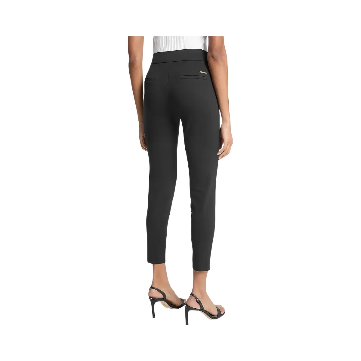 Michael Kors Viscose Blend Zip Pants Black - HypeFly India View 2