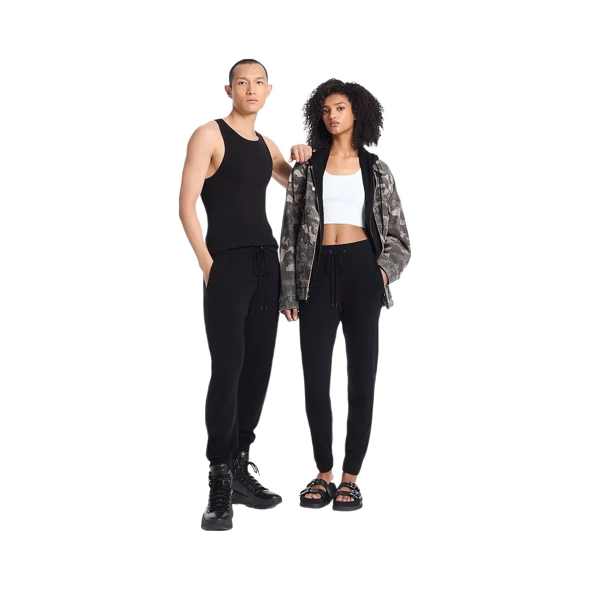 Michael Kors Wool and Cashmere Blend Joggers Black - HypeFly India View 1
