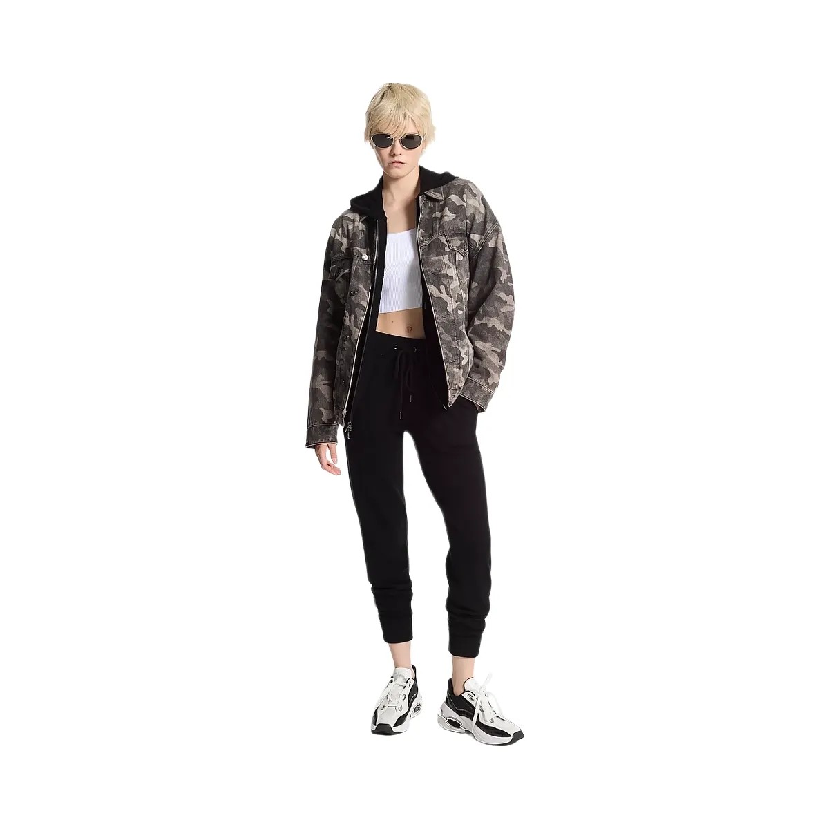 Michael Kors Wool and Cashmere Blend Joggers Black - HypeFly India View 2