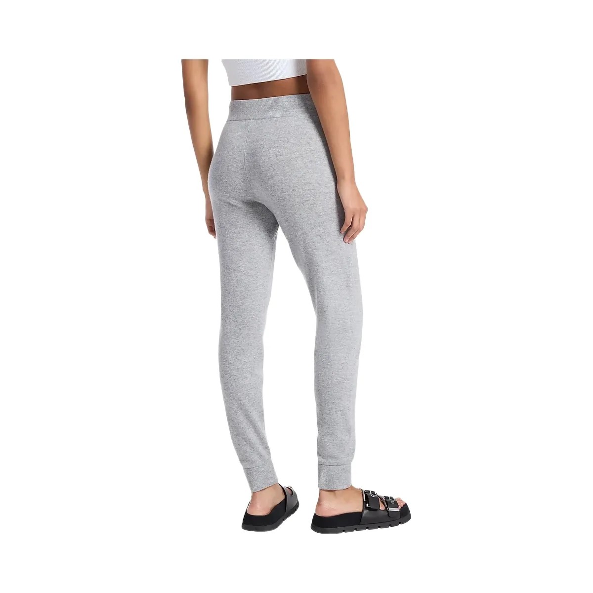 Michael Kors Wool and Cashmere Blend Joggers Heather Grey - HypeFly India View 3