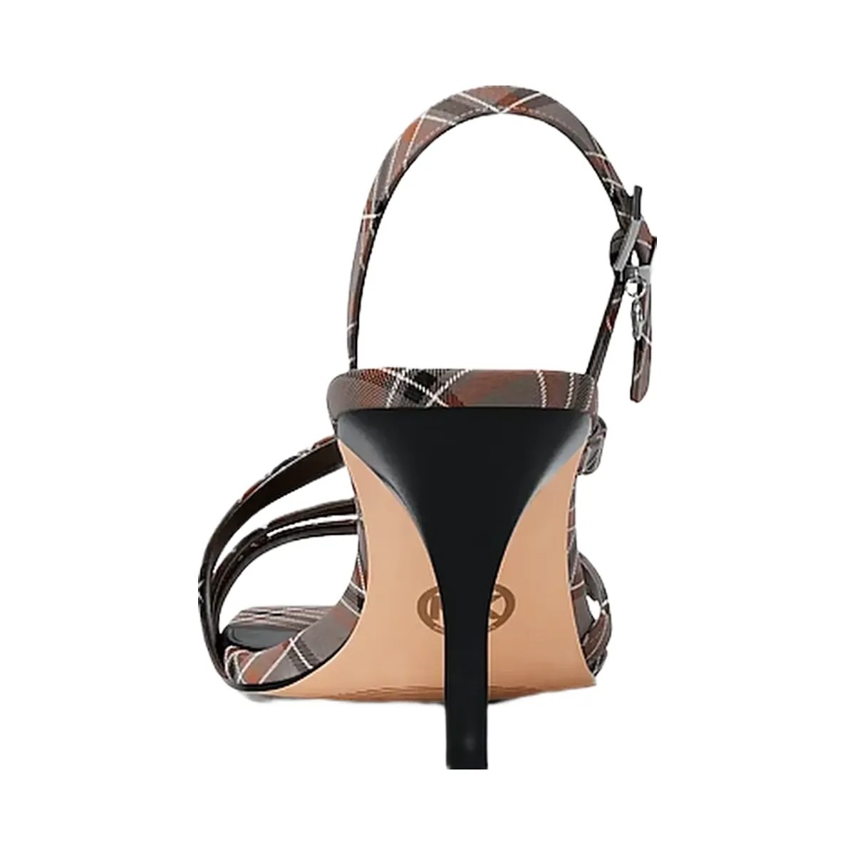 Michael Kors Yvette Plaid Print Sandal Mushroom Mlti - HypeFly India View 4
