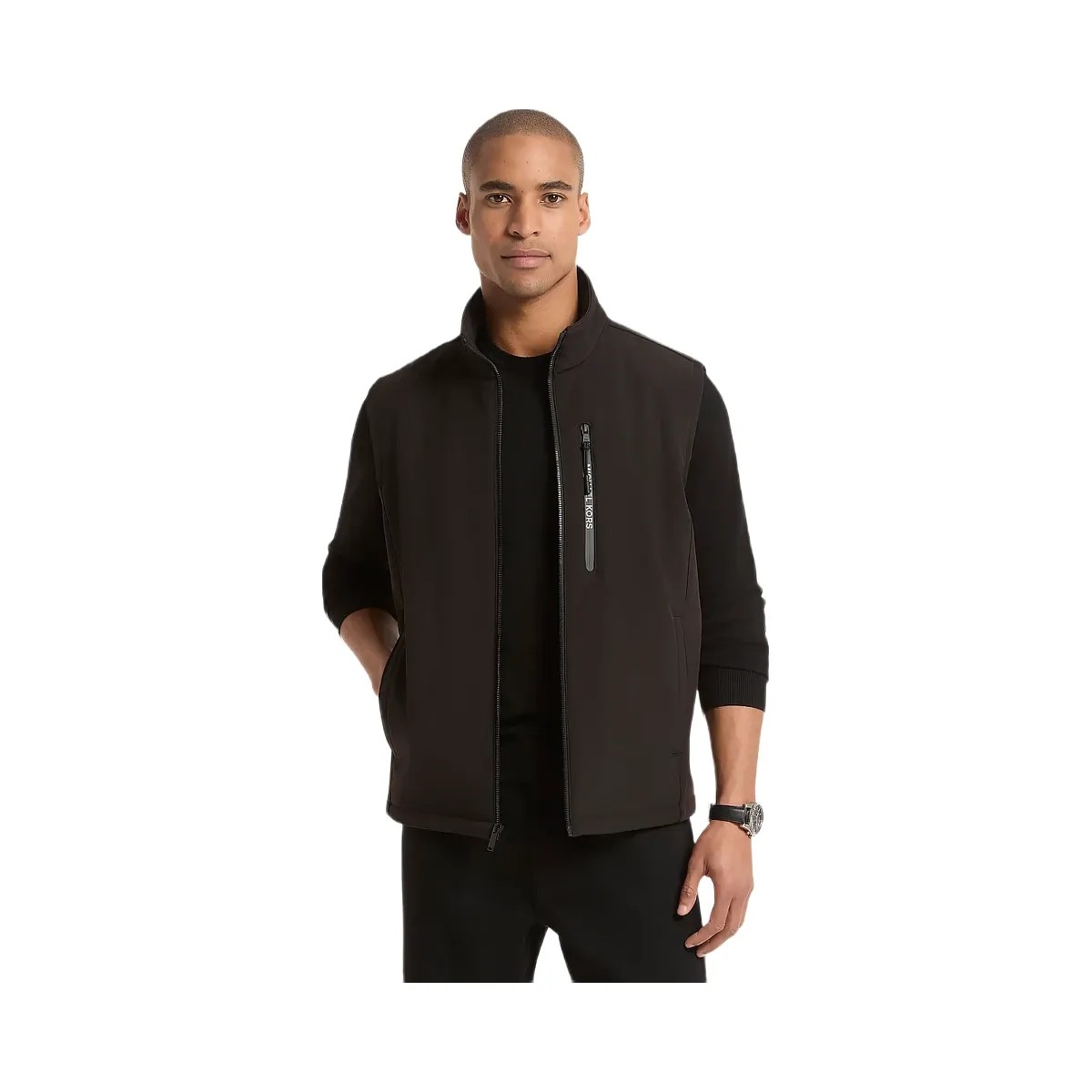 Michael Kors Zip-Up Vest Black - HypeFly India View 1