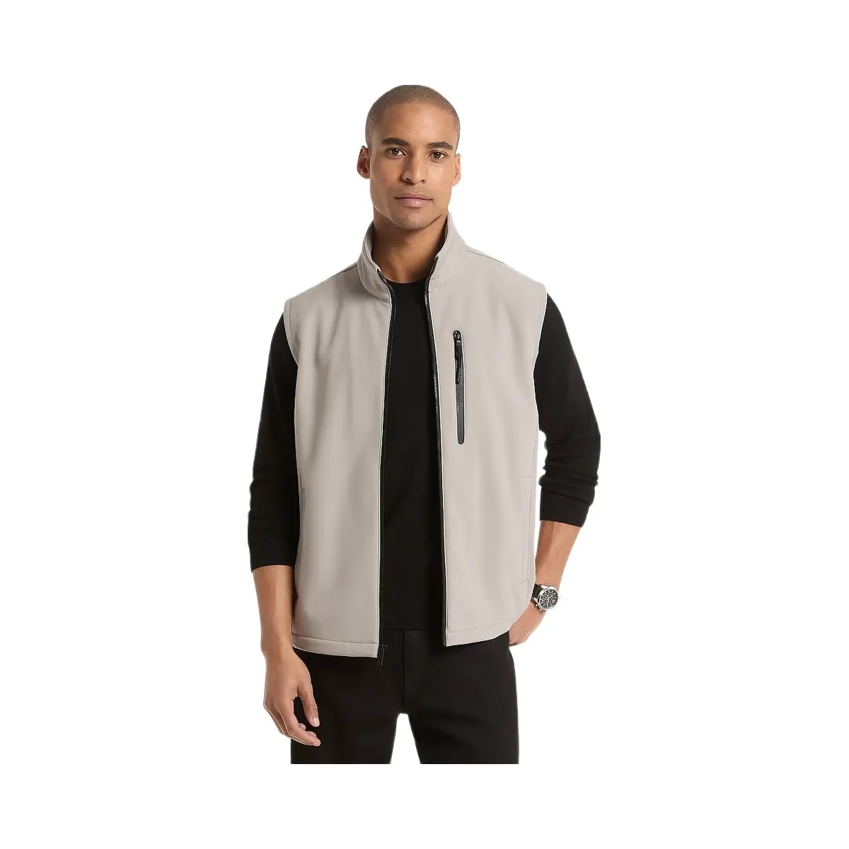 Michael Kors Zip-Up Vest Pearl Grey - HypeFly India View 1