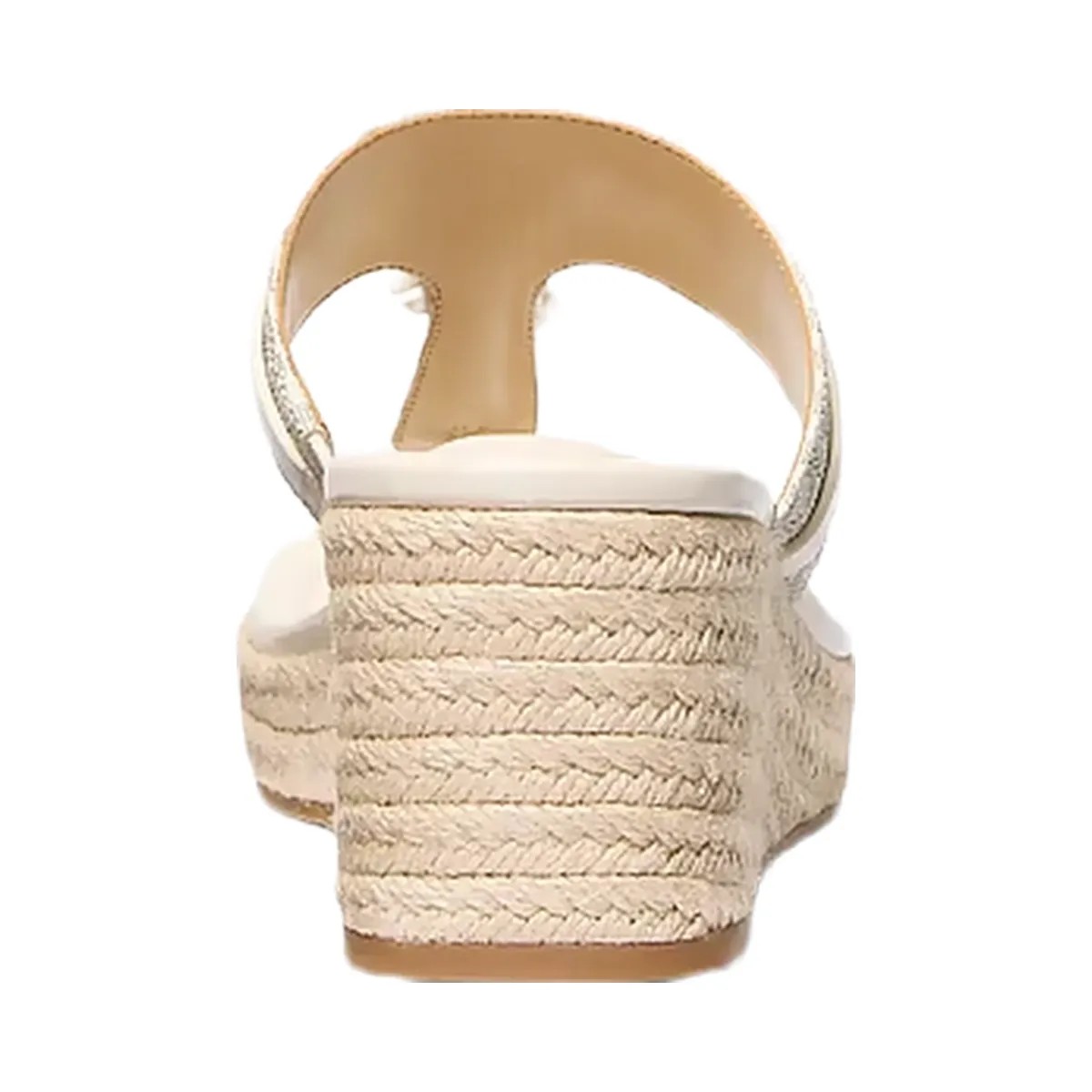 Michael Kors Zoe Signature Logo Wedge Sandal Vanilla - HypeFly India View 3