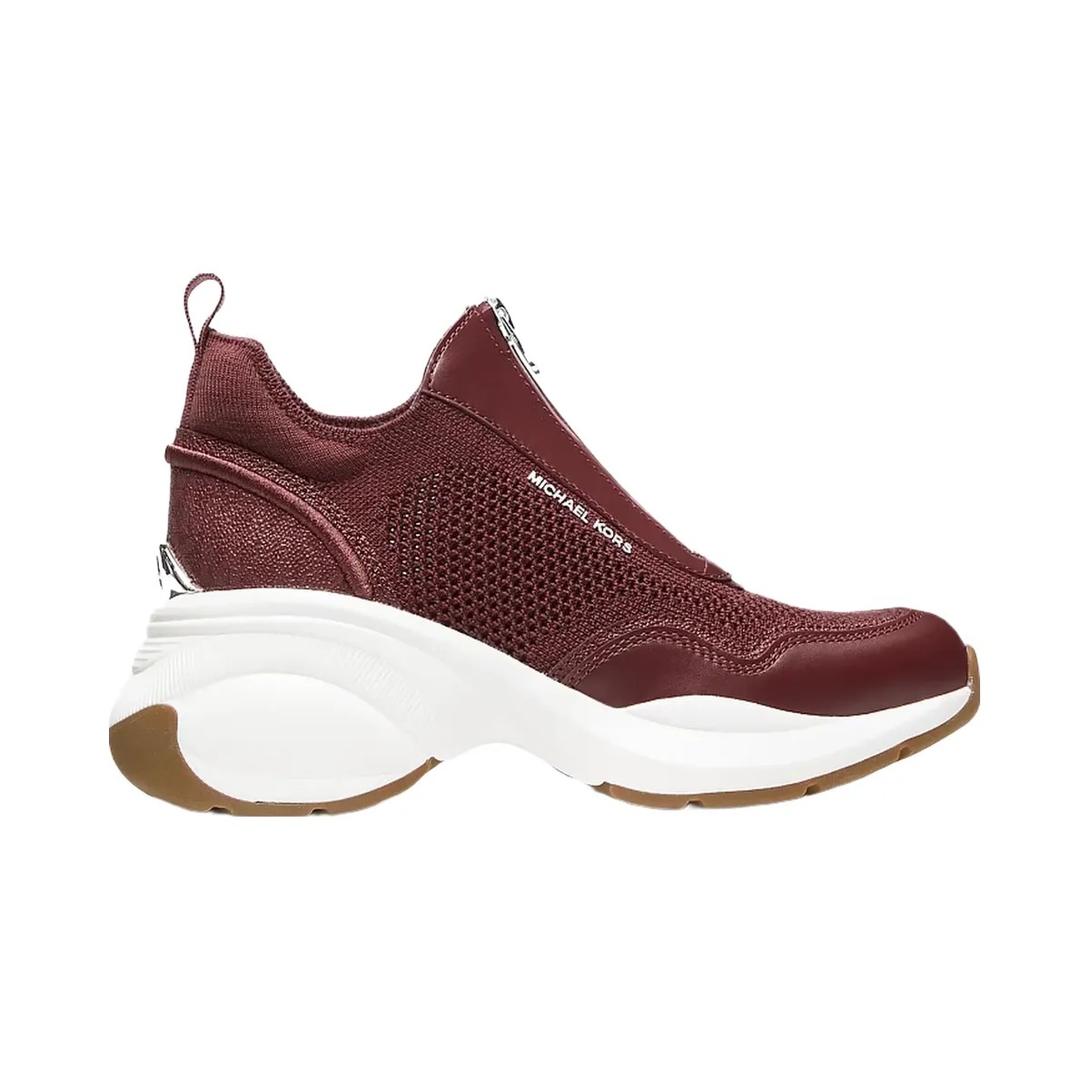 Michael Kors Zuma Mixed-Media Trainer Oxblood - HypeFly India View 2