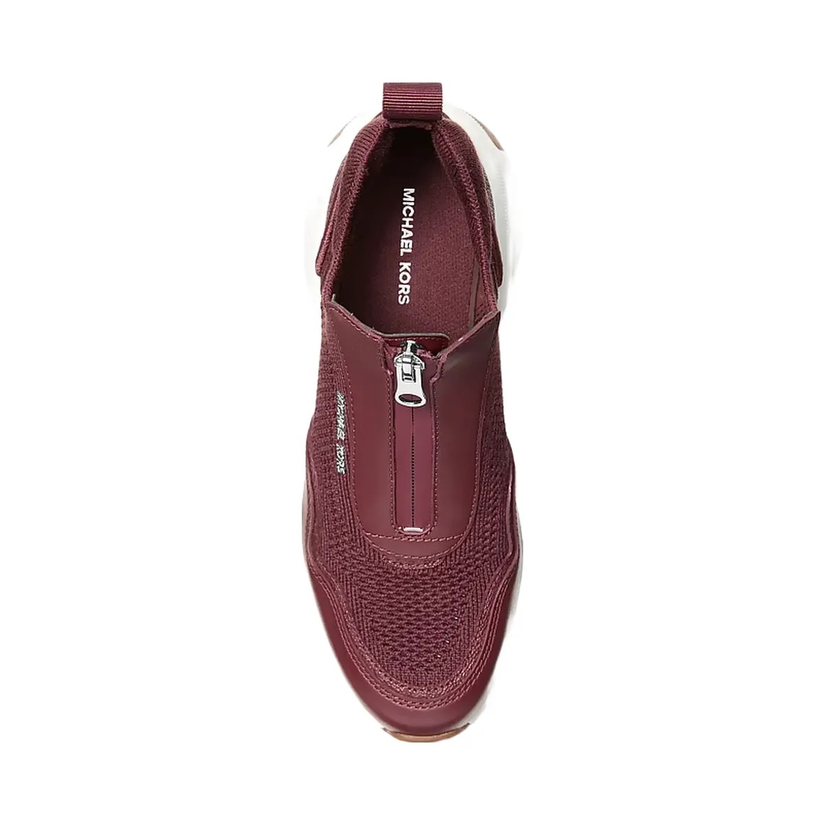 Michael Kors Zuma Mixed-Media Trainer Oxblood - HypeFly India View 3