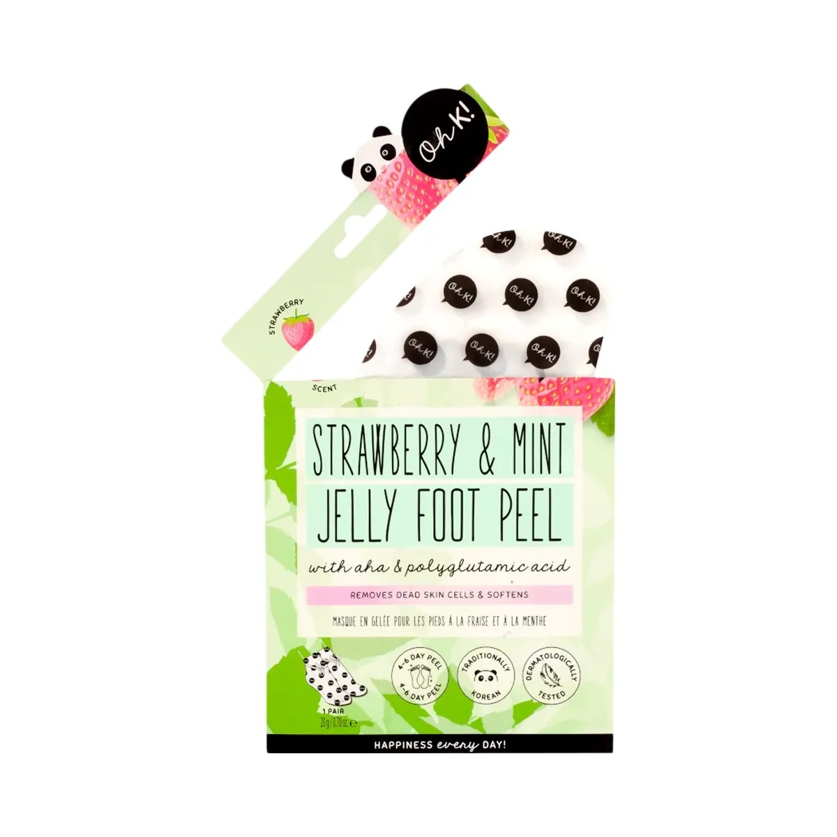 Oh K! Strawberry & Mint Jelly Foot Peel - HypeFly India View 3