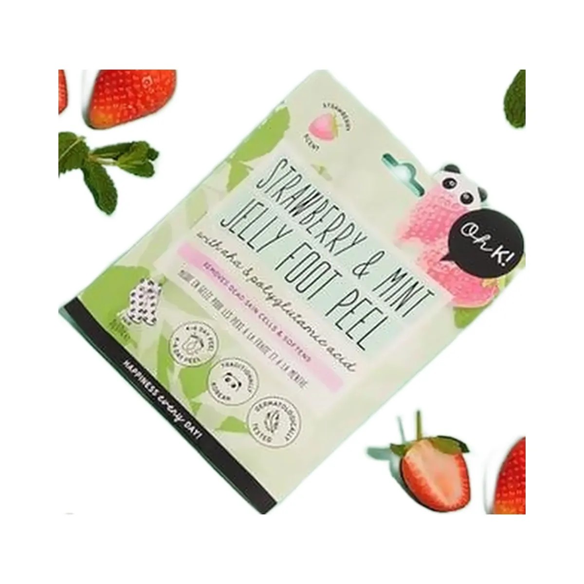 Oh K! Strawberry & Mint Jelly Foot Peel - HypeFly India View 4