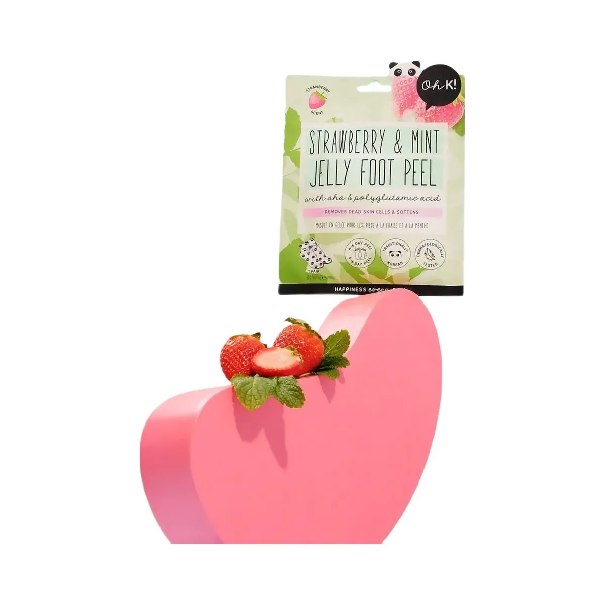 Oh K! Strawberry & Mint Jelly Foot Peel - HypeFly India View 5