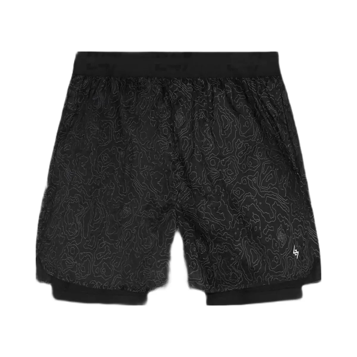 Represent 247 Contour 2 In 1 Run Shorts Black - HypeFly India View 1