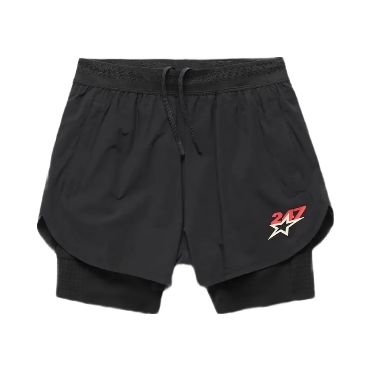 Represent 247 Hybrid 2 In 1 Short Jet Black - HypeFly India View 1