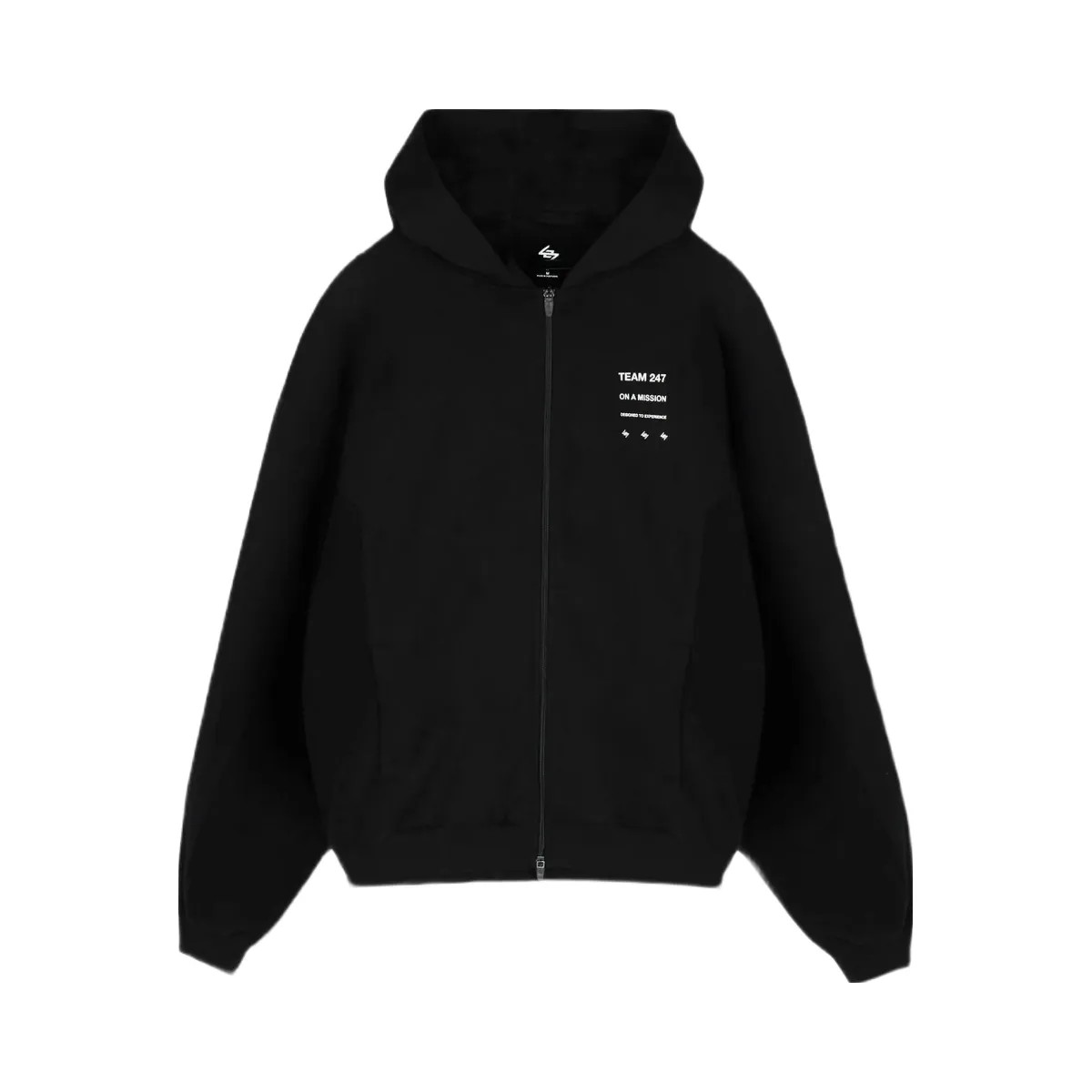 Represent 247 Uprising Zip Hoodie Black - HypeFly India View 1
