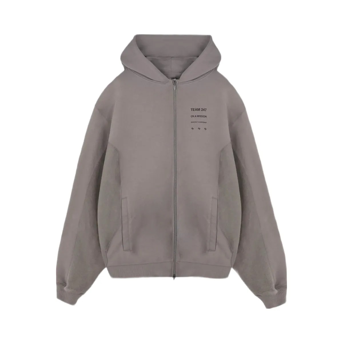 Represent 247 Uprising Zip Hoodie Steel - HypeFly India View 1