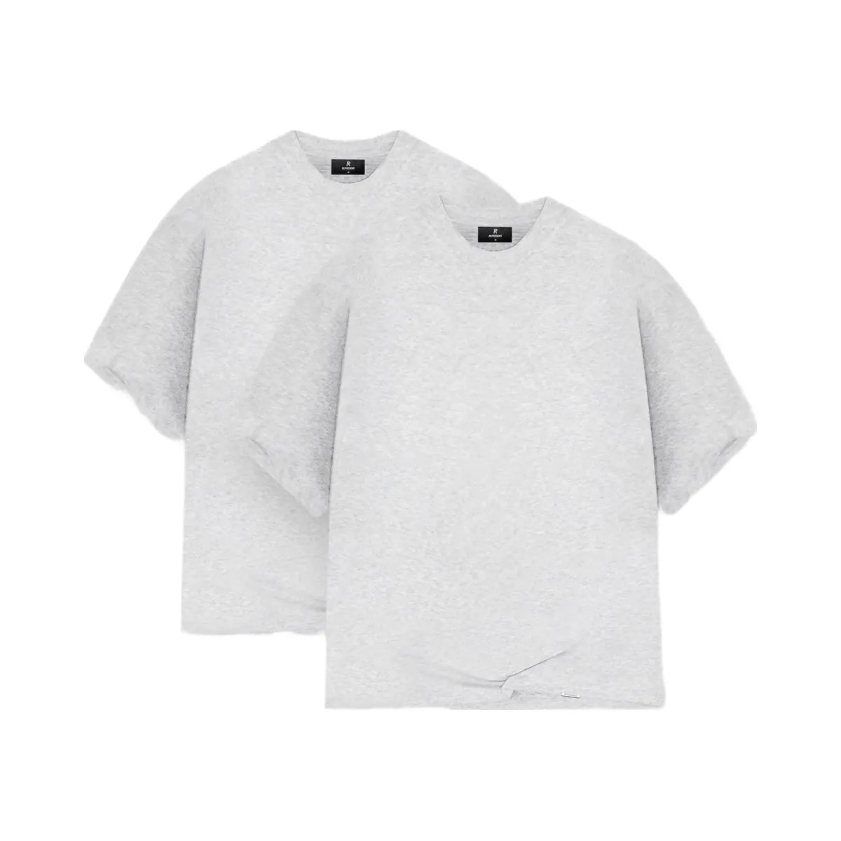 Represent 2 X Initial Boxy T Shirt Ice Grey Marl - HypeFly India View 1