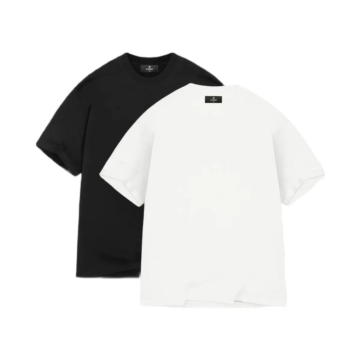Represent 2 X Initial Oversized T Shirt Flat White Black - HypeFly India View 1