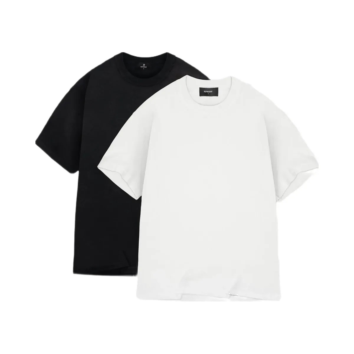 Represent 2 X Initial T Shirt Flat White Black - HypeFly India View 1